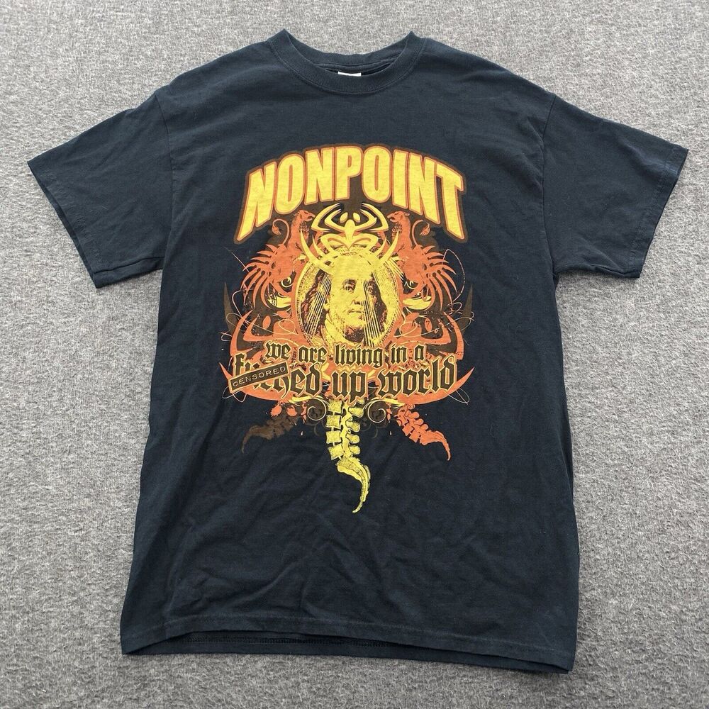 Nonpoint shirt Short sleeve Band Tee Rare black size M